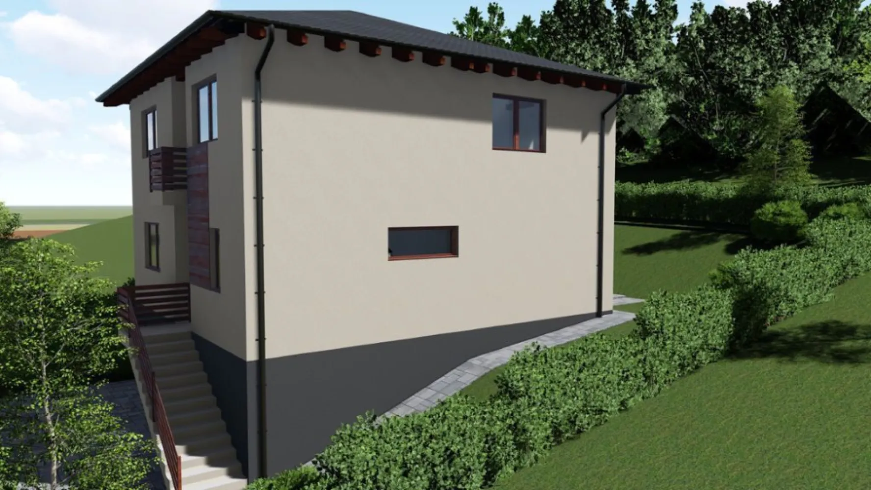 Casa 4 camere,2 bai,136 mp, 550 mp teren zona Corunca