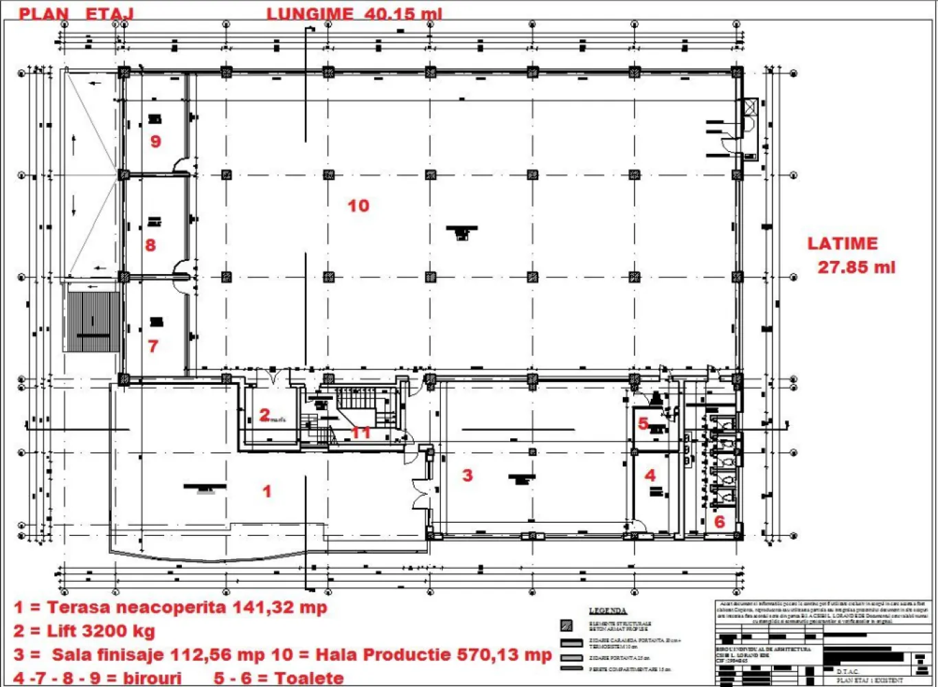 Spatiu de productie,depozit, birouri,3.000 mp.utili, - De vanzare hală de producție , depozit și birouri, cu suprafata utilă de 3.000 mp. 2.000 mp teren,situată în Targu Mures, strada Gheorghe Doja cu deschidere la E 60 
Doritorii pot achiziționa clădirea la prețul de 1.500.000 euro, negociabil Comision ZERO! 
 Contact 077404870 Bogdan 
 Detalii tehnice
In subsol unde este sala de cazane sunt doua cazane de incălzire pentru fiecare spatiu delimitat prin CF cu instalatii de gaz, alimentare cu apa si energie electrica separate.
Contact 0774048706 Bogdan
Pe langa cele doua centrale termice tot la subsol este un compresor de aer cu melc de capacitate mare Ceccato CS50 si un generator de aburi pe care noi il folosim la finisat produsele de confectii.
In subsol este o camera tip buncar atomic deoarece in 1978 cand a fost construita cladirea era obligatoriu sa se prevada astfel de incaperi la subsolul cladirilor.
Cladirea este prevazuta cu lift care se poate folosi de la subsol pana la etaj, avand o capacitate de 3200 kg. In cazul in care se ridica cladirea cu inca doua nivele liftul se poate rezolva prin mutarea la ultimul etaj al spatiului ethnic si trebuioe doar schimbat cablul.
In anul 2020 sa montat pe acoperisul cladirii un Sistem fotovoltaic de producere a energiei electrice Putere 26.4 KW , 98 panouri fotovoltaice care au 10 ani garantie si sunt in primul an de functionare. 
Cladirea a fost izolata termic acum 3 ani pe toata suprafata exterioara.
La fiecare nivel sunt cate doi Hidranti avand certificate de verificare fiecare. De fapt toate elementele din cladire care necesita verificari periodice ISCIR, prize, impamantari etc sunt la zi.
S-a facut un proiect de amenajare al cladirii si se pot aproba construirea a inca doua etaje, fiind facuta la momentul cand am solicitat aprobarea studiu de rezistenta al cladirii in vederea aprobarii constructiei celor doua nivele. 
Toate documentatiile sunt in dosarul de proiect.