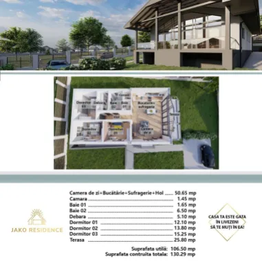 Casa la cheie 130mp 4 camere,2 băi,700mp teren,Livezeni