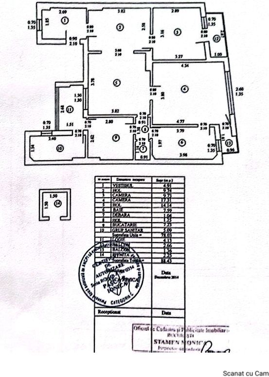 Piata Domenii - Ion Mihalache apartament 3 camere de vanzare