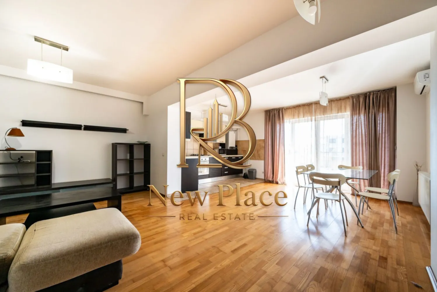 High Residence Iancu Nicolae | View liber | Parcare supraterana | Terasa 12 mp - New Place Real Estate Company va propune spre vanzare un apartament situat intr-un complex rezidential din zona exclusivista Erou Iancu Nicolae, vis a vis de Mark Twain International School.

Apartamentul este situat la etajul 5 si are o suprafata utila totala de 103,67 mp, fiind compus din living cu bucatarie open space de 37,80 mp, 2 dormitoare cu suprafete de 17.04 mp respectiv 13.33 mp, 2 bai cu suprafete de 4,76 mp respectiv 3.76 mp, 2 zone de depozitare cu suprafete de 3.23 mp respectiv 2.48 mp, hol cu suprafata de 9.34 mp, balcon cu suprafata de 11.57 mp si o logie de 0.36 mp. Apartamentul este mobilat exact ca in poze.

Apartamentul dispune de un loc de parcare situat la suprateranul imobilului.

Ansamblul este situat in apropiere de Baneasa Shopping City, Jolie Ville, American School, British School, Lycee Francais, Mark Twain!.

Pentru mai multe detalii, nu ezitati sa ne contactati.

Aceasta oferta apartine New Place Real Estate Company.