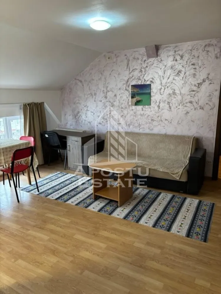 Apartament cu 2 camere,centrala proprie, zona Sagului - APOSTU ESTATE va ofera spre inchiriere un apartament cu 2 camere, aflat la etajul 5.
Apartamentul se intinde pe 37mp si compartimentat astfel:
- Bucatarie cu living open space
- Dormitor
- Baie spatioasa cu cada
Confortul termic este realizat prin centrala proprie.

Se inchireaza doar pe termen lung ( minim 1 an de zile)
Apartamentul poate fi ocupat imediat si se percepe valoarea unei garantii.
Va invitam cu drag sa programati o vizionare pentru a aprecia personal toate facilitatile si avantajele acestui apartament.
Id intern:CP1894600