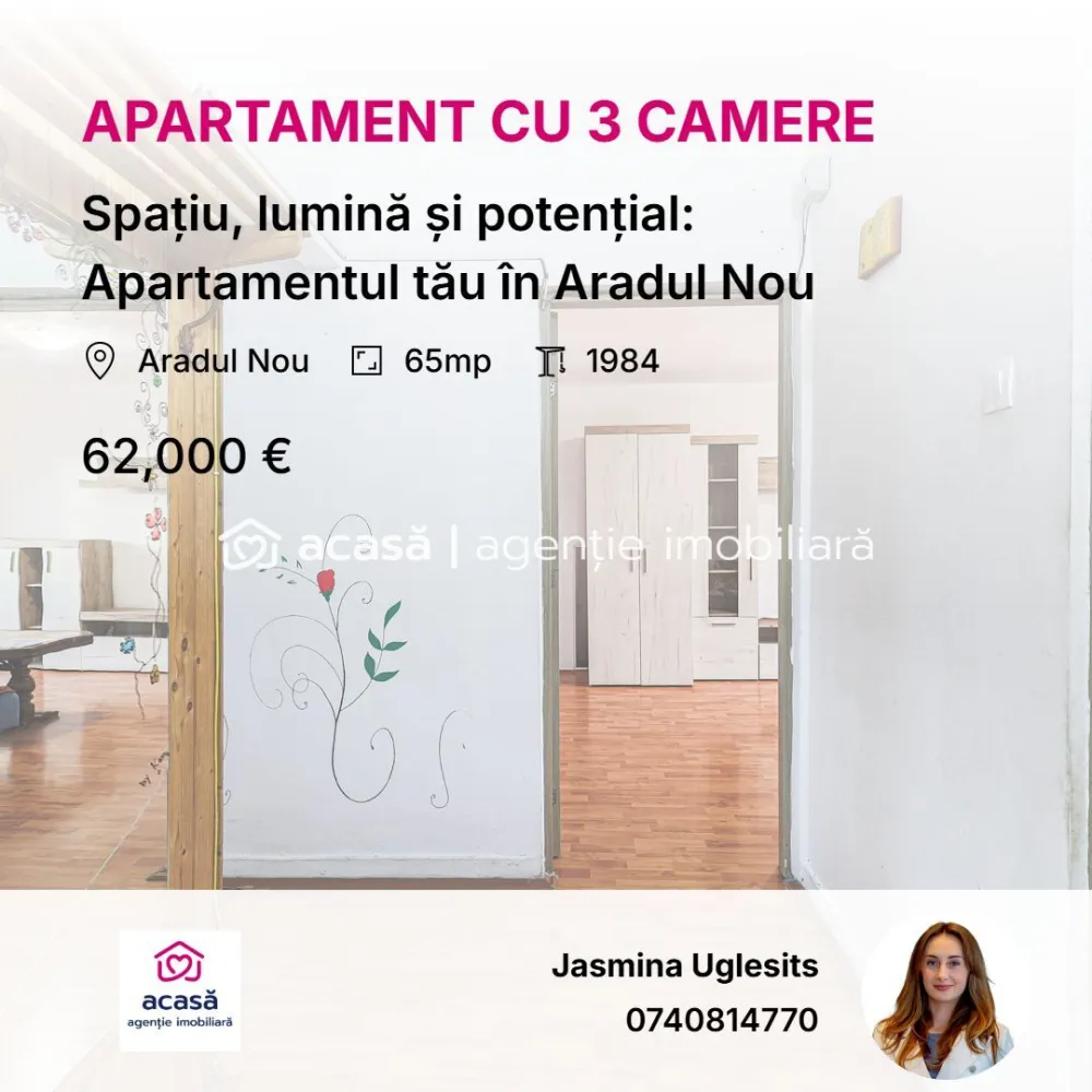 Spațiu, lumină și potențial: Apartamentul tău în Aradul Nou