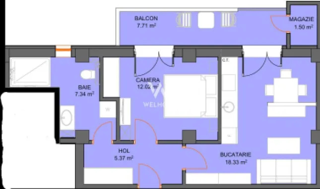 Apartament 2 dormitoare cu avans doar 5% - zona Doamna Stanca - Sibiu