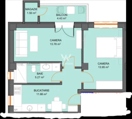Apartament cu 2 camere si avans doar 5% - zona Doamna Stanca - Sibiu
