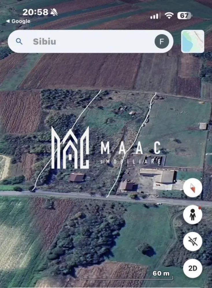 Teren intravilan | 20.000 MP | Parcelabil | Daia - MAAC Imobiliare vă prezintă spre vânzare un teren cu potențial ridicat de dezvoltare, amplasat în apropierea localității Daia, cu acces direct la drumul principal și deschidere către două căi de acces.

Proprietatea are o suprafață totală de 20.200 mp și este situată în extravilanul UAT Roșia, într-o zonă aflată în continuă dezvoltare, unde există deja hale industriale, construcții rezidențiale și investiții în curs de implementare. Conform extrasului de carte funciară, terenul are suprafața de 20.200 mp și este liber de construcții.

Caracteristici:
Suprafață totală: 20.200 mp
Acces direct din drumul principal
Acces la două drumuri
Curent electric disponibil pe teren
Teren scos din circuitul agricol
Zonă în plină dezvoltare
Posibilitate de parcelare
Suprafață minimă ce poate fi achiziționată: 5.000 mp
Posibilitate de vânzare integrală sau parțială

Avantaje:
Poziționare excelentă lângă localitatea Daia
Acces rapid către Sibiu și principalele căi de transport
Ideal pentru dezvoltare industrială, logistică, parc fotovoltaic sau investiție pe termen lung
Vecinătăți deja dezvoltate cu hale și locuințe
Acces facil pentru utilaje și trafic greu.

Pentru mai multe detalii sau pentru programarea unei vizionări, vă rugăm să ne contactați specificând ID: CP3137006