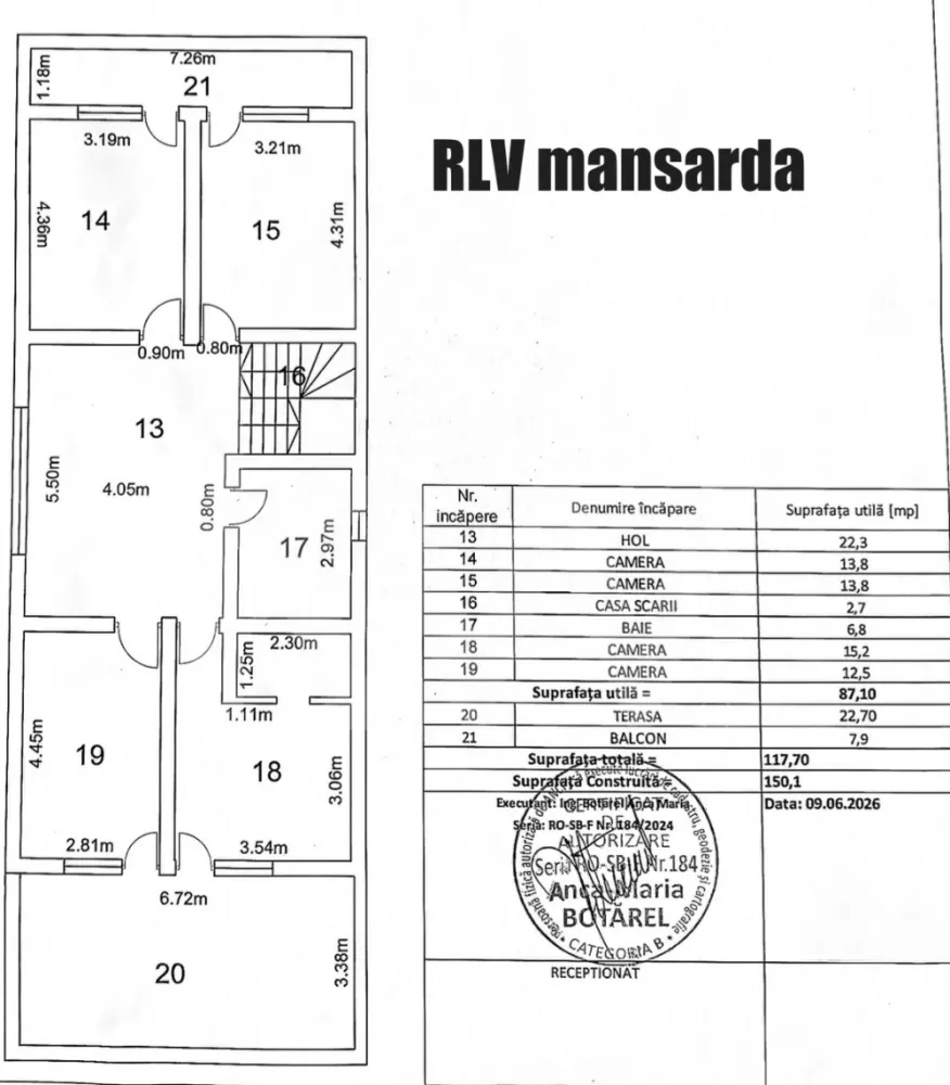 Casă 6 camere D+P+M-217 mp utili, 515 mp curte, Zona Cartier Kogalniceanu