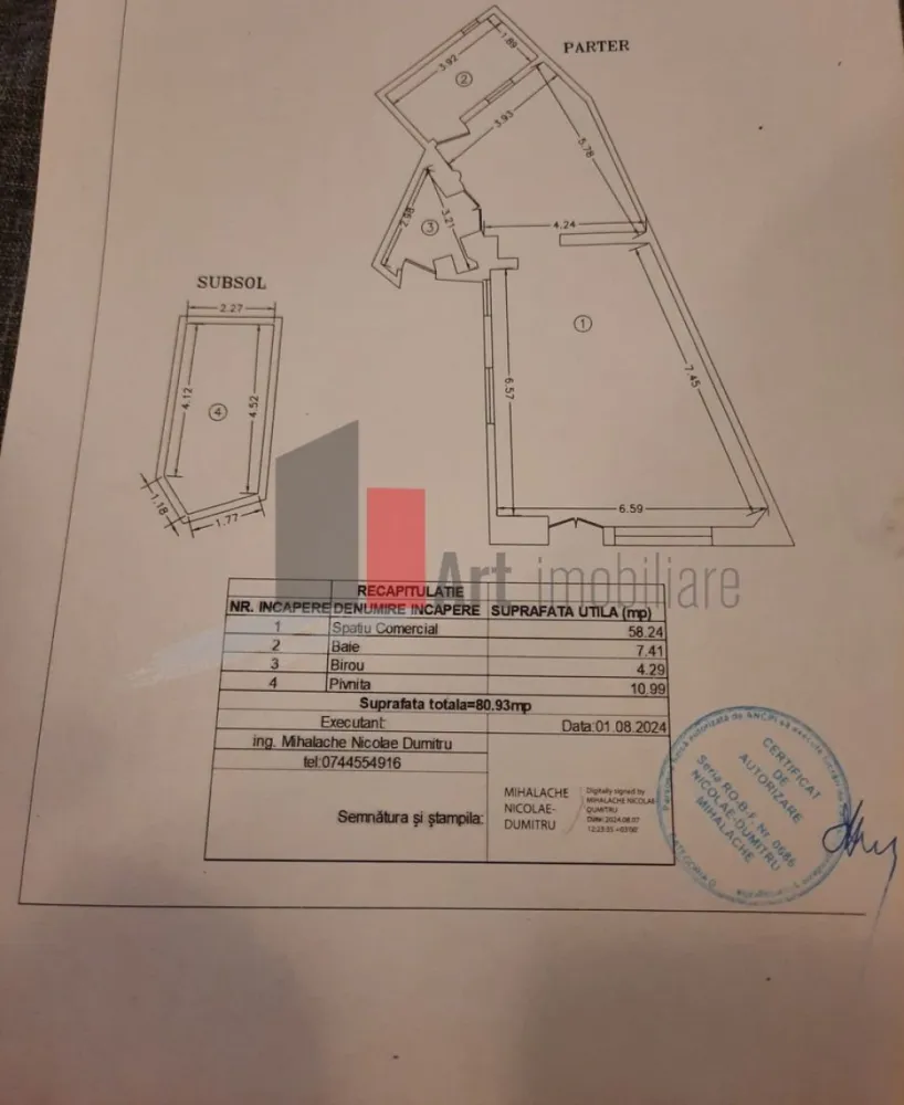Spatiu comercial de inchiriat in zona Piata Matache/Gara de Nord/ Zona Buzesti