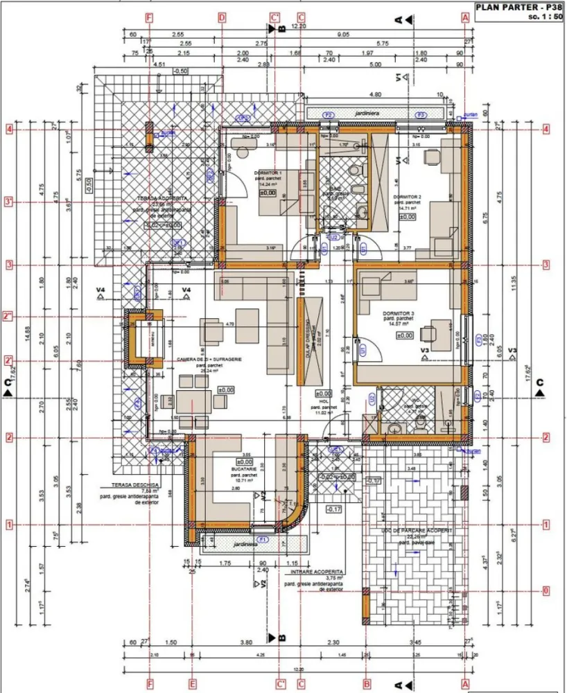 Vilă nou construită, 130 mp, 4 cam,Oradea. 255.000 € + TVA. Comision 0 - De vânzare: vilă modernă nr. 8, nou construită, SC 192 mp, SU 130 mp, teren 579 mp, 4 camere, 2 băi, 3 dormitoare, cartier exclusivist, Oradea, 255.000 € + TVA. Direct de la dezvoltator. Comision 0.

Proprietatea se predă semifinisată (pereți zugrăviți în alb), teren nivelat, pregătit pentru amenajare peisagistică, gard din aluminiu vopsit în câmp electrostatic, glafuri la gard și casă din granit, exteriorul finisat complet. Utilități realizate (gaz disponibil), încălzire în pardoseală, șemineu, carport.

Contact: 0751 254 234 – Flavius Bunoiu