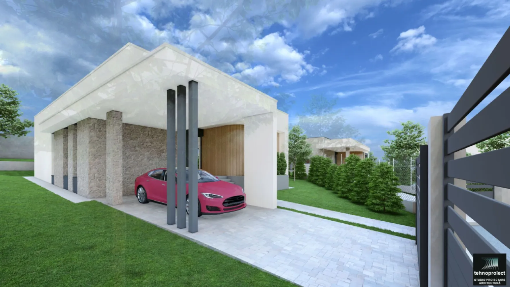 Vilă nou construită, 130 mp, 4 cam,Oradea. 255.000 € + TVA. Comision 0 - De vânzare: vilă modernă nr. 8, nou construită, SC 192 mp, SU 130 mp, teren 579 mp, 4 camere, 2 băi, 3 dormitoare, cartier exclusivist, Oradea, 255.000 € + TVA. Direct de la dezvoltator. Comision 0.

Proprietatea se predă semifinisată (pereți zugrăviți în alb), teren nivelat, pregătit pentru amenajare peisagistică, gard din aluminiu vopsit în câmp electrostatic, glafuri la gard și casă din granit, exteriorul finisat complet. Utilități realizate (gaz disponibil), încălzire în pardoseală, șemineu, carport.

Contact: 0751 254 234 – Flavius Bunoiu