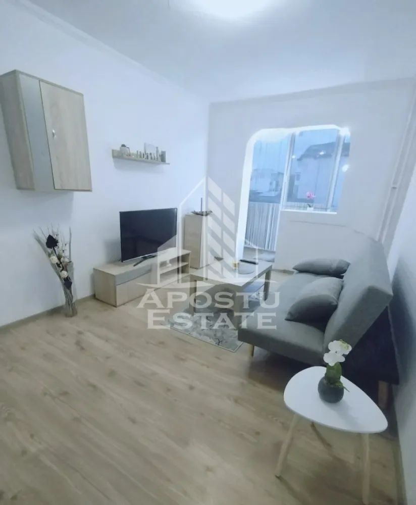 Apartament cu 2 camere , de inchiriat , Zona Sagului , Timisoara - Agentia imobiliara APOSTU ESTATE va propune spre inchiriere un apartament cu 2 camere, spatios si luminos, situat in zona Sagului , o zona linistita si bine pozitionata din Timisoara, potrivit pentru cupluri,familii, sau studenti care isi doresc o locuinta unde sa se simta confortabil si cu acces facil catre scoli, statii de autobuz, supermarketuri , magazine de zona, parcuri.

Suprafata utila: 42 mp
Compartimentare eficienta:
-Hol de acces generos
-Bucatarie complet mobilata si utilata, cu loc de luat masa
-Living luminos si spatios
-Dormitor mobilat si utilat
-Baie prevazuta cu cada

Confort si facilitati:
-Incalzirea apartamentului: colterm - urmează sa se monteze centrala proprie 
-Apartamentul este complet mobilat si utilat de către proprietar 
Localizare:
-Timis,Timisoara, zona Sagului – acces facil spre magazine, in spatele Antalyei , supermarketul Lidl, scoli, parcuri si mijloace de transport in comun.

Ideal pentru:
-Familii
-Cupluri
-Studenti

Pret chirie lunara: 350 euro 
Programeaza o vizionare pentru a-ti putea imagina viitorul aici!
ID intern: CP3171943