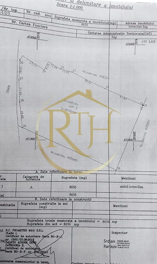 Oferim spre vanzare 2 parcele de teren situate langa Centura Sud