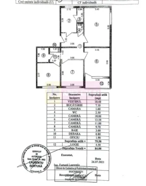 Vanzare apartament de 4 camere in zona Brancoveanu