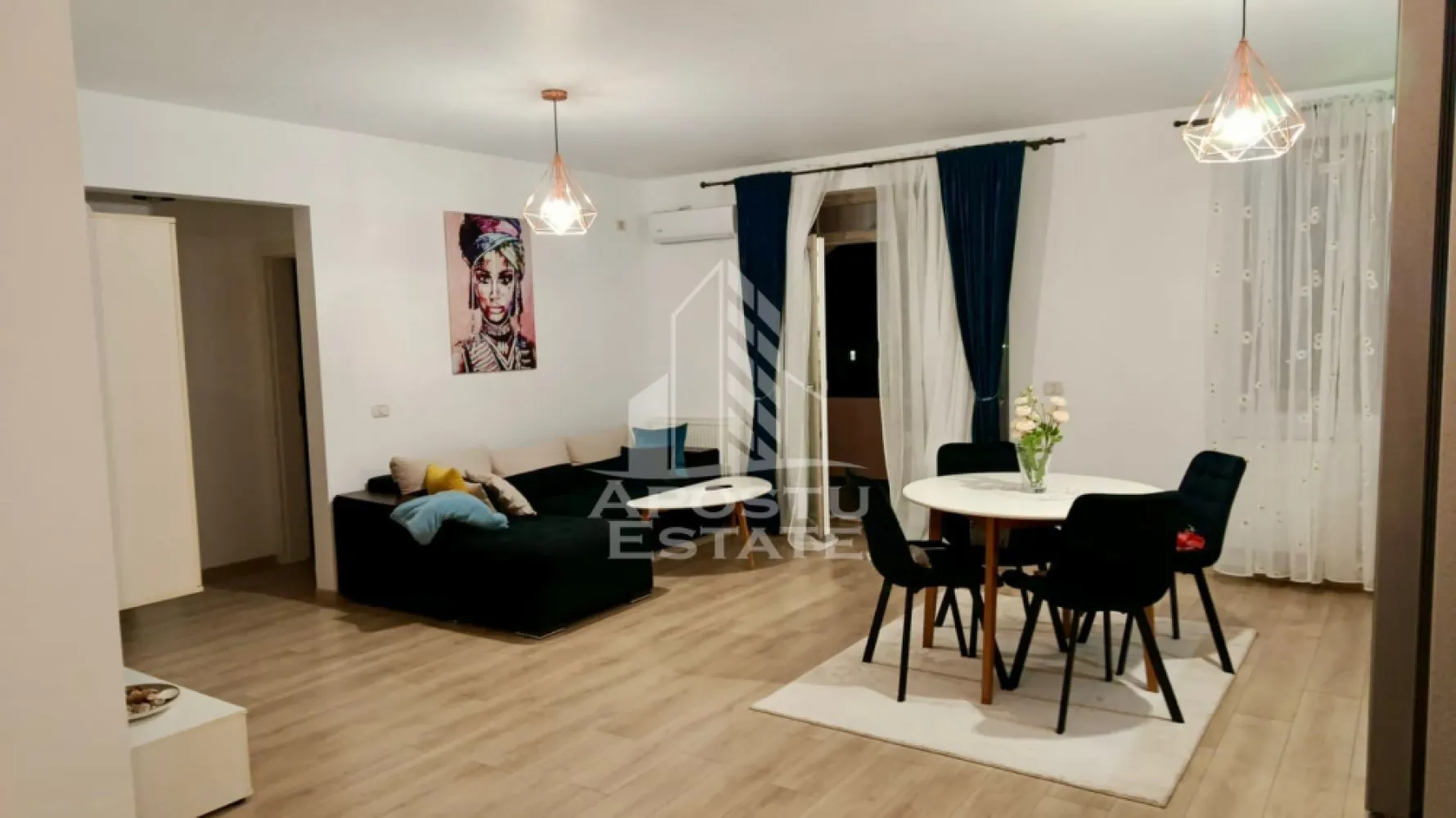 Apartament 3 camere, de inchiriat, Giroc, Timisoara - Agentia imobiliara APOSTU ESTATE va propune spre inchiriere un apartament cu 3 camere, spatios si luminos, situat in zona Giroc, o zona linistita si bine pozitionata din Timisoara, potrivit pentru cupluri,familii, sau studenti care isi doresc o locuinta unde sa se simta confortabil si cu acces facil catre scoli, statii de autobuz, supermarketuri , magazine de zona, parcuri.

Suprafata utila: 73 mp
Compartimentare eficienta:
-Hol de acces generos
-Bucatarie complet mobilata si utilata, cu loc de luat masa
-Living luminos si spatios
-Dormitor mobilat si utilat
-Baie prevazuta cu cada

Confort si facilitati:
-Incalzirea apartamentului: centrala proprie
-Incalzirea prin calorifere
-Apartamentul este complet mobilat si utilat
-Se accepta animale de companie de catre proprietar

Localizare:
-Timis,Timisoara, zona Giroc – acces facil spre magazine, supermarketuri, scoli, parcuri si mijloace de transport in comun.

Ideal pentru:
-Familii
-Cupluri
-Studenti

Disponibilitate: imediata
Pret chirie lunara: 550
Programeaza o vizionare pentru a-ti putea imagina viitorul aici!
ID intern: CP3174190