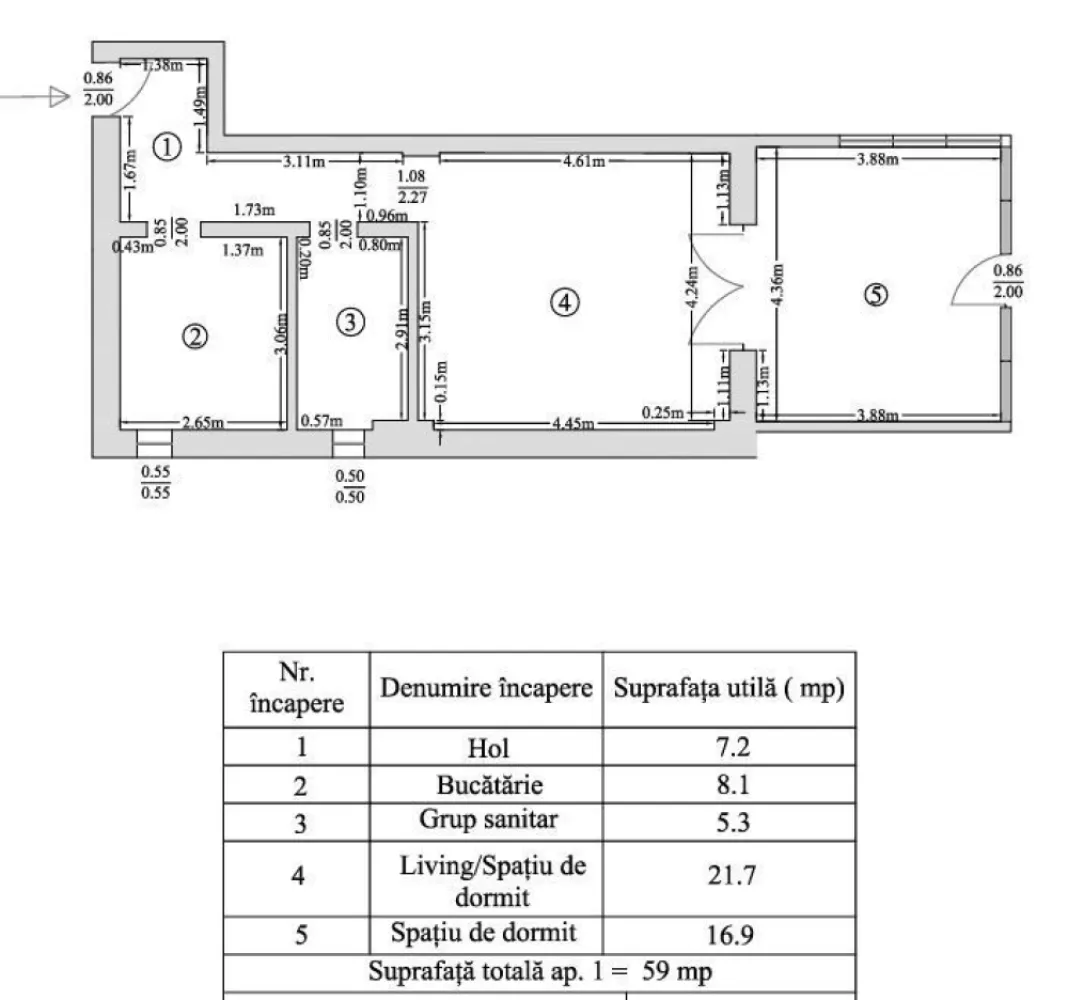 Exclusivitate - Apartament de 2 camere, cu grădină proprie.