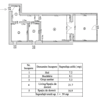 Exclusivitate - Apartament de 2 camere, cu grădină proprie.