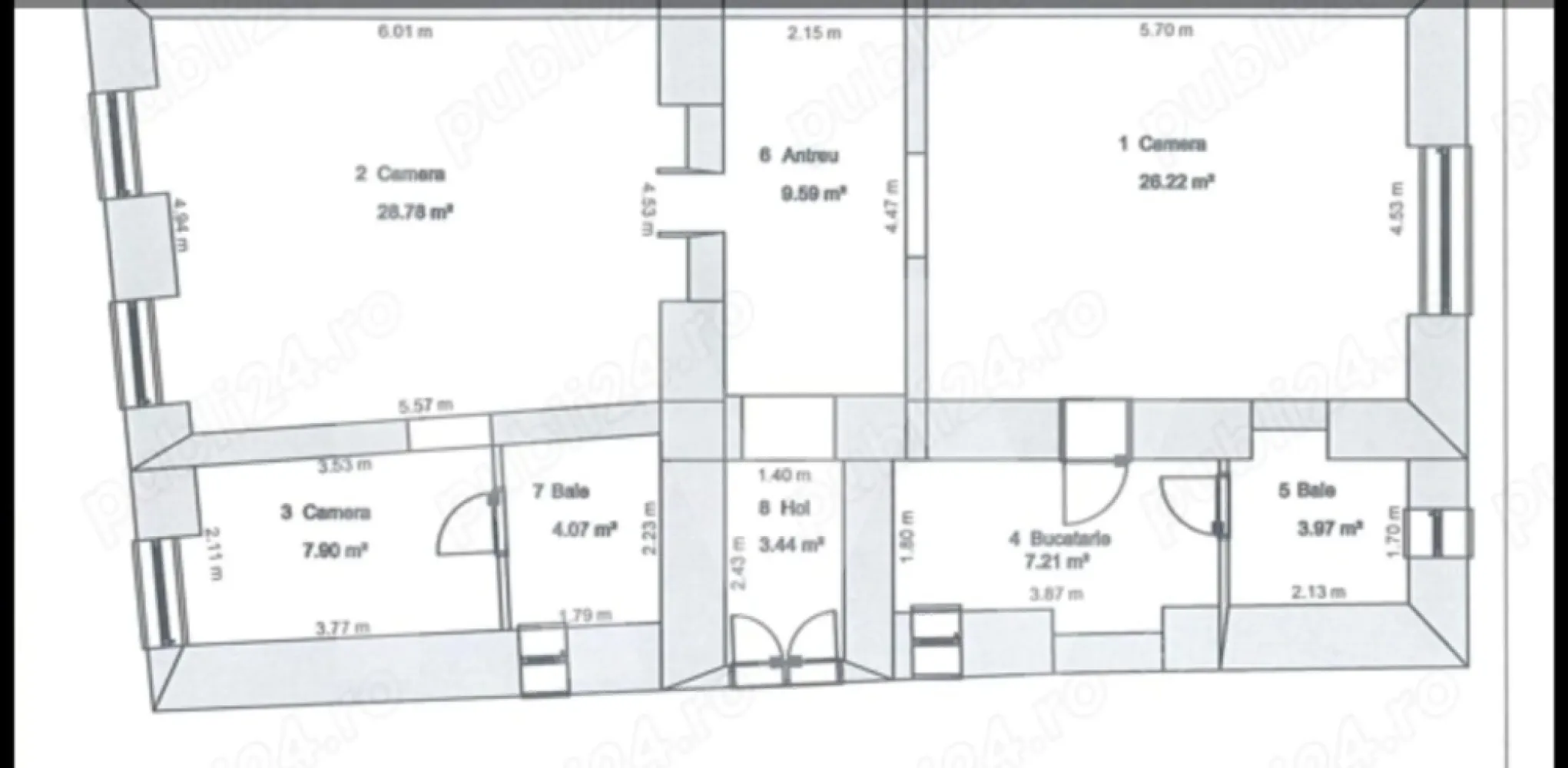 Apartament pentru inchiriere , ultracentral-centrul istoric ,mobilat si utilat