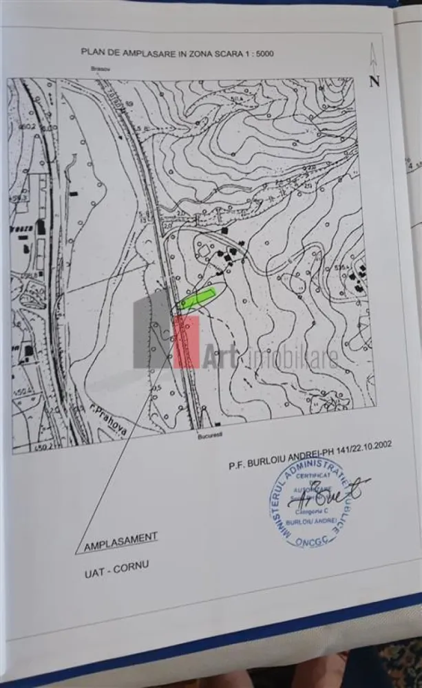 Teren de vanzare Breaza Prahova iesire la DN 1 - ID intern: 329078.

Teren Intravilan construibil de vanzare in localitatea Cornu de sus, cu dechidere de 14,5m la DN- ,1  reper KM 98, avand o suprafata de 800 mp si deschiderea de 14.5 ml la 1 strada.  Pretul este negociabil . Acordam indrumare in vederea acordarii unui credit bancar (BRD, FIRST BANK, ALPHA BANK, BANCA TRANSILVANIA)
