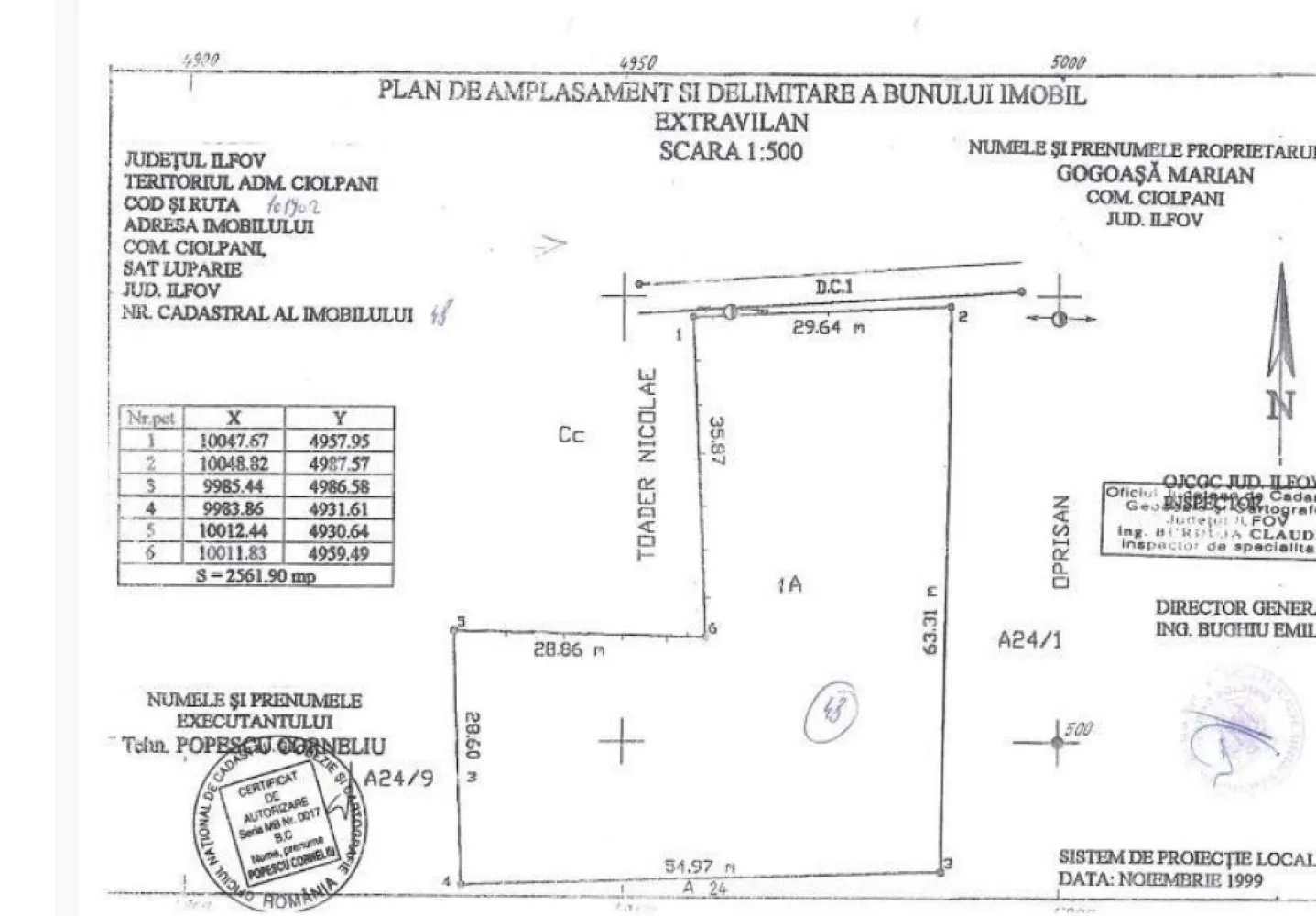 Ciolpani teren intravila 2500 mp de vanzare