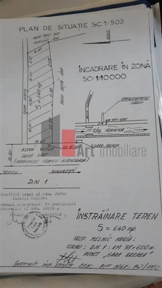 Teren de vanzare Breaza Cornu iesire la DN 1 - ID intern: 329078.

Teren Intravilan construibil de vanzare in localitatea Cornu de sus, cu dechidere de 14,5m la DN- ,1  reper KM 98, avand o suprafata de 800 mp si deschiderea de 14.5 ml la 1 strada.  Pretul este negociabil . Acordam indrumare in vederea acordarii unui credit bancar (BRD, FIRST BANK, ALPHA BANK, BANCA TRANSILVANIA)