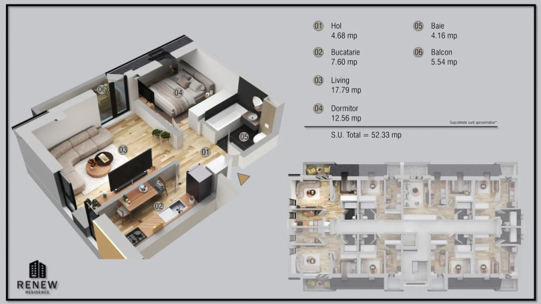 Ap. 2 cam. aprilie 2026 zona Militari Residence - TVA INCLUS !! Bine ati venit intr-o oaza de confort și rafinament în inima cartierului Militari Residence! Aceasta proprietate îți oferă o oportunitate unică de a locui într-un spațiu elegant, perfect adaptat pentru nevoile tale. Detalii Cheie: Locație Ideală: Situat în cartierul Militari Residence, acest apartament oferă acces facil la toate facilitățile urbane, incluzând magazine, restaurante, parcuri și centre de învățământ. Design Modern: Cu finisaje de înaltă calitate, acest apartament emană eleganță și confort. Spațiile luminoase și bine iluminate se îmbină perfect pentru a crea un ambient primitor și relaxant. 2 Camere spațioase: Cu două camere generoase, acest apartament este potrivit pentru cupluri sau familii mici în căutarea unei locuințe confortabile și practică. Balcon Privat: Beneficiază de un balcon privat, unde poți savura o cafea în timp ce te bucuri de aerul proaspăt și de priveliștea încântătoare a cartierului. Facilități Suplimentare: Parcare Asigurată: poti beneficia contra-cost de loc de parcare privat, oferindu-ți comoditate și siguranță pentru mașină. Securitate 24/7: Militari Residence este un cartier sigur, astfel încât să te poți bucura de liniște și pace în fiecare zi. Acces Rapid la Transport Public: Cu acces ușor la mijloacele de transport în comun, te vei bucura de conexiuni rapide către orice destinație din București. Nu rata ocazia de a locui într-un apartament ce oferă combinația perfectă între confort, stil și funcționalitate. Contactează-ne astăzi pentru a programa o vizionare și a începe o nouă etapă a vieții tale într-o locuință de vis!