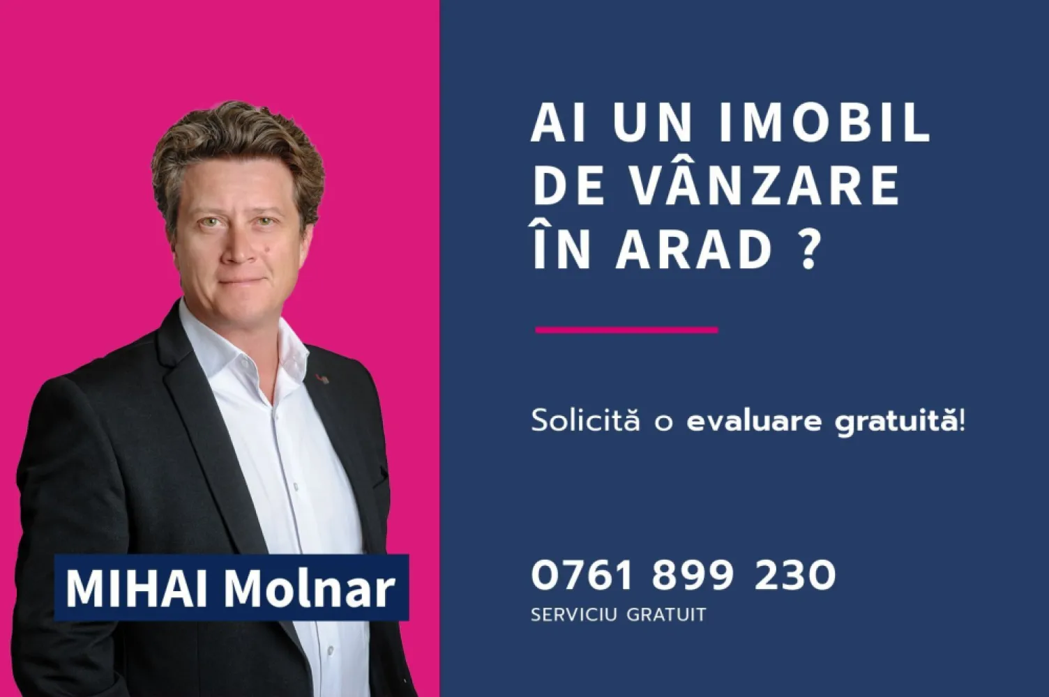 2 parcele alăturate în WESTFIELD - 823 mp total (2 parcele alăturate)
Flexibilitate: poți dezvolta o locuință generoasă sau două proiecte separate
Acces direct + utilități disponibile (timpi mai buni de implementare)
Cartier recunoscut pentru standardele de construcție și conceptul rezidențial modern

💶 Preț listare: 48.560 EUR
✅ Comision 0%

Westfield nu e doar o zonă „nouă”, e un ansamblu cu facilități reale pentru locuire: grădiniță, fitness, cafenea, piscină, spații de joacă — exact lucrurile care cresc atractivitatea unei viitoare case (sau a două).

📞 Pentru detalii sau programarea unei vizionări: Mihai Molnar – 0761 899 230 (telefon / WhatsApp)

💳 Dacă ai nevoie de finanțare, îți pot obține gratuit oferte de la 16 bănci.
🏡 Ai o proprietate de vânzare în Arad? Îți ofer o evaluare gratuită, fără obligații.

🏢 ACASĂ | Agenție imobiliară Arad
Bulevardul Decebal 2, Arad 310133