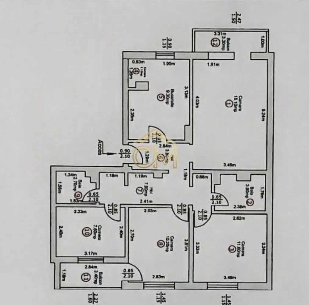 Apartament 4 Camere-2 Bai-2 Balcoane- Pivnita-80 MP