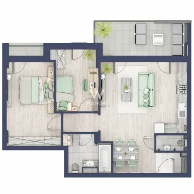 Apartament dotat inteligent, 3 camere, Sibiu