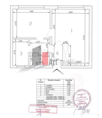 APARTAMENT 2 CAMERE -SALA PALATULUI