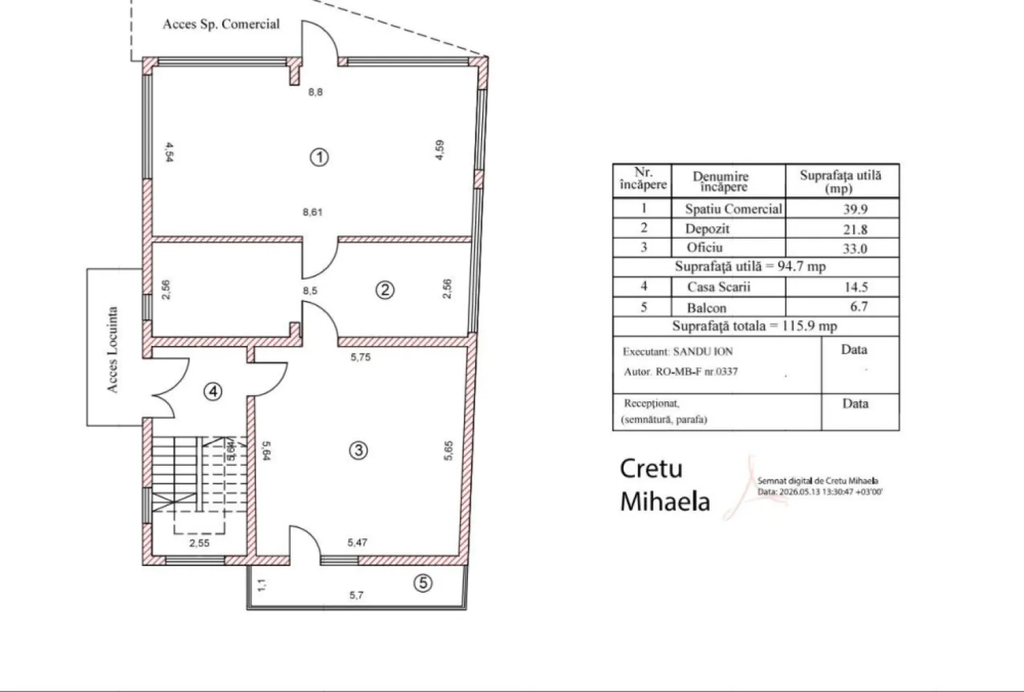 Salajan spatiu comercial 350 mp de inchiriat