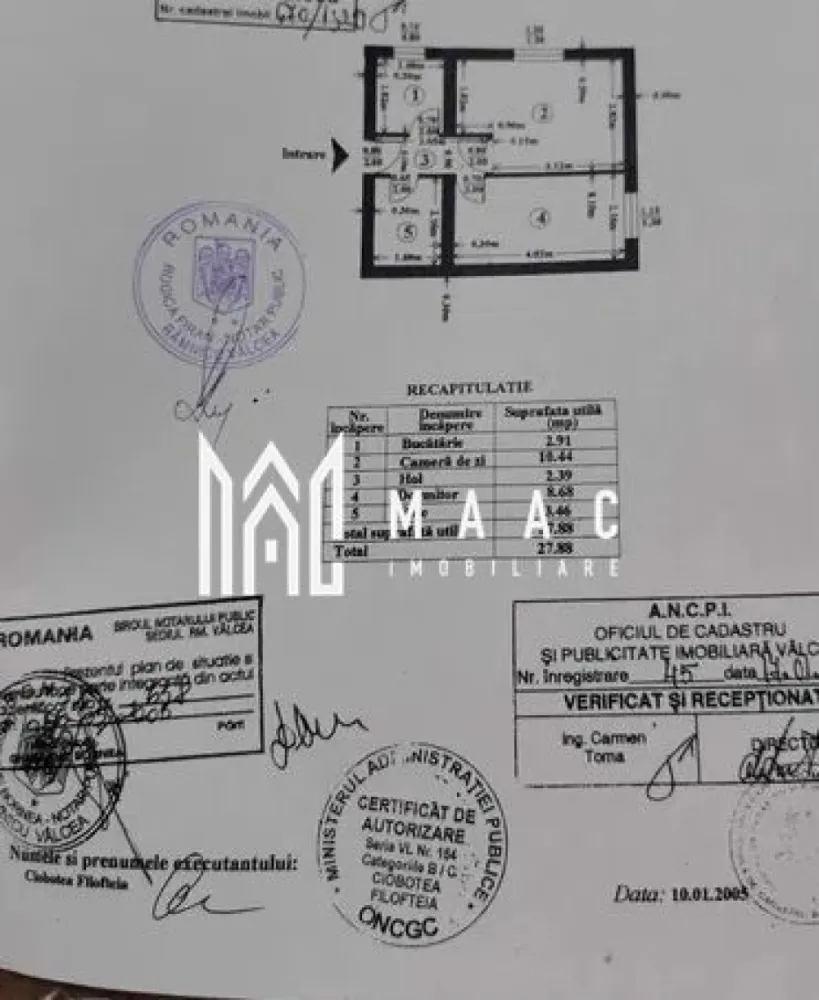 Apartament 2 camere decomandat | Nord, Râmnicu Vâlcea | etaj 4, 1972