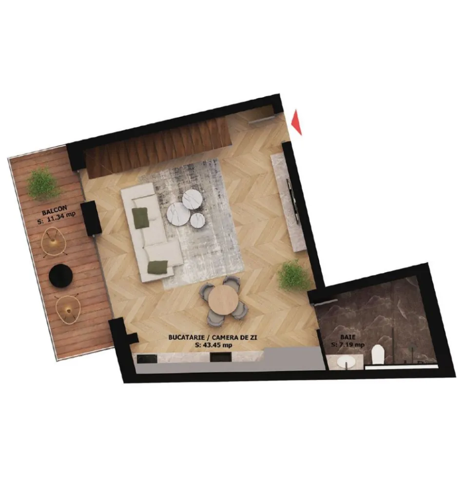 Apartament nou, 2 camere, 240 500 Euro. Comision 0. - De vânzare, comision 0: apartament ultracentral, Oradea, 2 camere.
Apartament 8, etaj 2: 240 500 Euro + TVA, Sc. - 126.34 m2 / Su. - 101.80 m2
Apartamentul este situat în ansamblu rezidențial nou, aflat în construcție, termen de finalizare aprilie 2026.

Compartimentare:
Nivel inferior, zona de zi: living, bucatarie, baie, terasa.
Nivel superior, zona de noapte: dormitor, dressing, baie

În inima orașului se ascunde un veritabil sanctuar urban – un apartament modern cu două camere dispus pe două niveluri, ce emană o eleganță subtilă și sofisticată. Reunind esența stilului contemporan, acest spațiu îmbină armonios confortul, funcționalitatea și rafinamentul estetic. Bucătăria separată impresionează prin organizarea sa impecabilă, unde fiecare piesă de mobilier și fiecare aparat își are locul perfect, transformând gătitul într-o experiență plină de plăcere. La etaj, dormitorul devine un refugiu al liniștii.

Caracteristici:
* izolare exterioară cu vată bazaltică de 20 cm, confort termic superior.
* pereți exteriori și despărțitori din cărămidă cu goluri verticale, 30 cm, izolare fonică și termică superioară.
* tencuire integrală înainte de izolare, eliminarea pierderilor de căldură.
* pompe de căldură pentru încălzire și răcire, sistem de încălzire și răcire în pardoseală, economie de spațiu și eficiență maximă.
* sistem de decalcifiere, dedurizare și filtrare a apei prin osmoză inversă și remineralizare, scăderea cheltuielilor, apă mai sănătoasă, prelungirea duratei de viață a electrocasnicelor și a instalațiilor sanitare.
* ventilație descentralizată în fiecare încăpere, climatizare suplimentară Daikin cu WiFi.
* clădire certificată „verde” GREEN HOMES.
* supraveghere video 24/7.
* rolete electrice din aluminiu.
* clădire dotată cu spațiu verde, loc de joacă pentru copii și sală privată de sport.
* există posibilitatea de a achiziționa loc de parcare și boxă pentru depozitare (costuri separate).

Sala de fitness situată la etajul 1, destinată exclusiv locatarilor, oferă privilegiul de a te antrena cu aparate moderne, într-un ambient elegant, fără a părăsi clădirea în care locuiești. Într-o zonă ultracentrală, unde timpul este prețios, sala de fitness adaugă valoare fiecărei zile, transformând mișcarea într-o plăcere constantă și accesibilă, într-un cadru privat, sigur, creat special pentru o comunitate selectă de rezidenți.

Contact: Flavius Bunoiu - 0751 254 234
