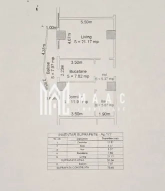 Apartament 2 camere I 51 mp utili I Lift I Parcare I Hipodrom