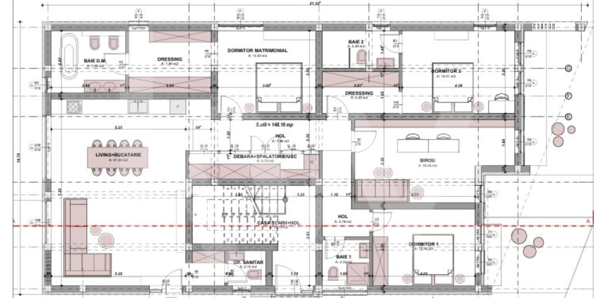 Apartament 5 camere 149mp utili ultrafinisat teren 200mp Arhitectilor - De cat timp cauti un apartament premium, ultrafinisat, care sa iti ofere tot confortul de care ai nevoie?
Te-ai gandit cum ar fi sa locuiesti intr-un apartament de 5 camere, unde fiecare dormitor are propria baie, finisaje de lux si dotari de ultima generatie.

Ce ar insemna pentru tine sa te bucuri de:

Confort termic maxim datorita izolatiei cu vata bazaltica.
O atmosfera linistita si relaxanta, datorita geamurilor premium cu 3 foi de sticla si 3 garnituri.
Siguranta deplina pentru familia ta, asigurata de un sistem de supraveghere video non-stop.
Un design modern si elegant, pus in valoare de balustradele din sticla securizata si finisaje premium.
Un loc de parcare inclus in pret, astfel incat sa scapi de grija gasirii unui loc liber.

Apartamentul va fi predat complet finisat, astfel incat sa te poti muta fara griji. In plus, incalzirea in pardoseala si centrala termica Bosch in condensare iti ofera un confort termic superior si un consum redus de energie.

Acest apartament se afla la parter si are o suprafata de 149 mp utili, completat de o curte privata de 200 mp, perfecta pentru momentele de relaxare in aer liber.

Este acest apartament ceea ce cauti? Contacteaza-ne pentru a afla mai multe detalii!