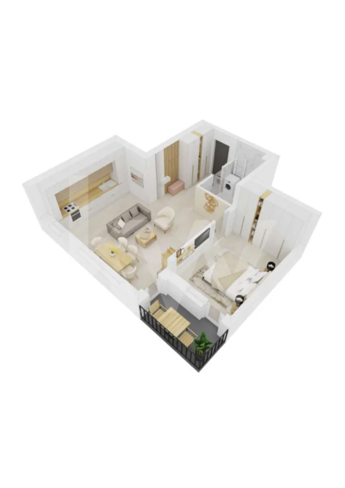 Apartament 2 camere la cheie balcon parcare 48,6mpu Et.3 Doamna Stanca - Apartament 2 camere, etaj 3, de vanzare Sibiu 48,63mpu balcon 4,13mp Doamna Stanca. Va prezentam un nou imobil de vanzare, tip apartament cu 2 camere situat in zona Doamna Stanca. 

Pozitionarea imobilului este excelenta fiind aproape de toate punctele de interes comun publice: scoala, gradinita, Shopping City, restaurante, magazine alimentare, spatii comerciale si multe altele puncte de interes public. Suprafata imobilului este de 48,63 mp utili, 1 balcon de 4,13mp cu acces din bucatarie si din living si este ca si compartimentare: decomandat. Imobilul este situat la etajul 3 din 6+ER. Apartamentul este alcatuit din: 1 dormitor, 1 baie cu geam de aerisire, 1 bucatarie de tip open space cu 1 living, nemobilat, neutilat, 1 balcon si se va preda la cheie.  Locul de parcare este inclus in pret! Cladirea este de tip bloc pe structura de caramida si este construita in 2025 si si beneficiaza de interfon, lift. Locuinta dispune de curent electric, apa, canalizare, gaz, catv, fibra optica. Incalzirea se realieaza prin termoficare, centrala proprie, calorifere. Blocul dispune de izolatie la exterior, bloc izolat termic. Pe interior imobilul se va preda la stadiul de cheie cu usa metalica la intrare, centrala termica in condensatie cu calorifere de otel, tamplarie PVC cu geam termopan, pereti tencuiti si gletuiti, lavabila, prize si intrerupatoare montate, usi de interior, sapa, parchet / gresie si obiecte sanitare ( vas wc si chiuveta ) .  Fotografiile afișate au caracter informativ, cumparatorul avand posibilitatea de a-si alege finisajele si culorile in functie de preferintele proprii.

Suntem oricand dispusi sa oferim un tur de vizionare pentru a demonstra ferm realitatea descrisa.