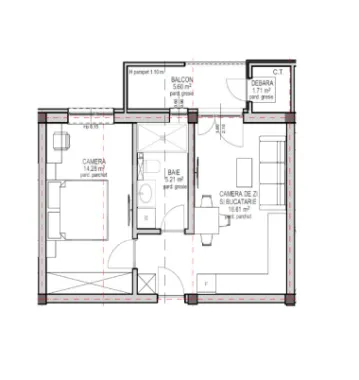 Apartament de vanzare in Sibiu - 2 camere - bloc nou, cu lift