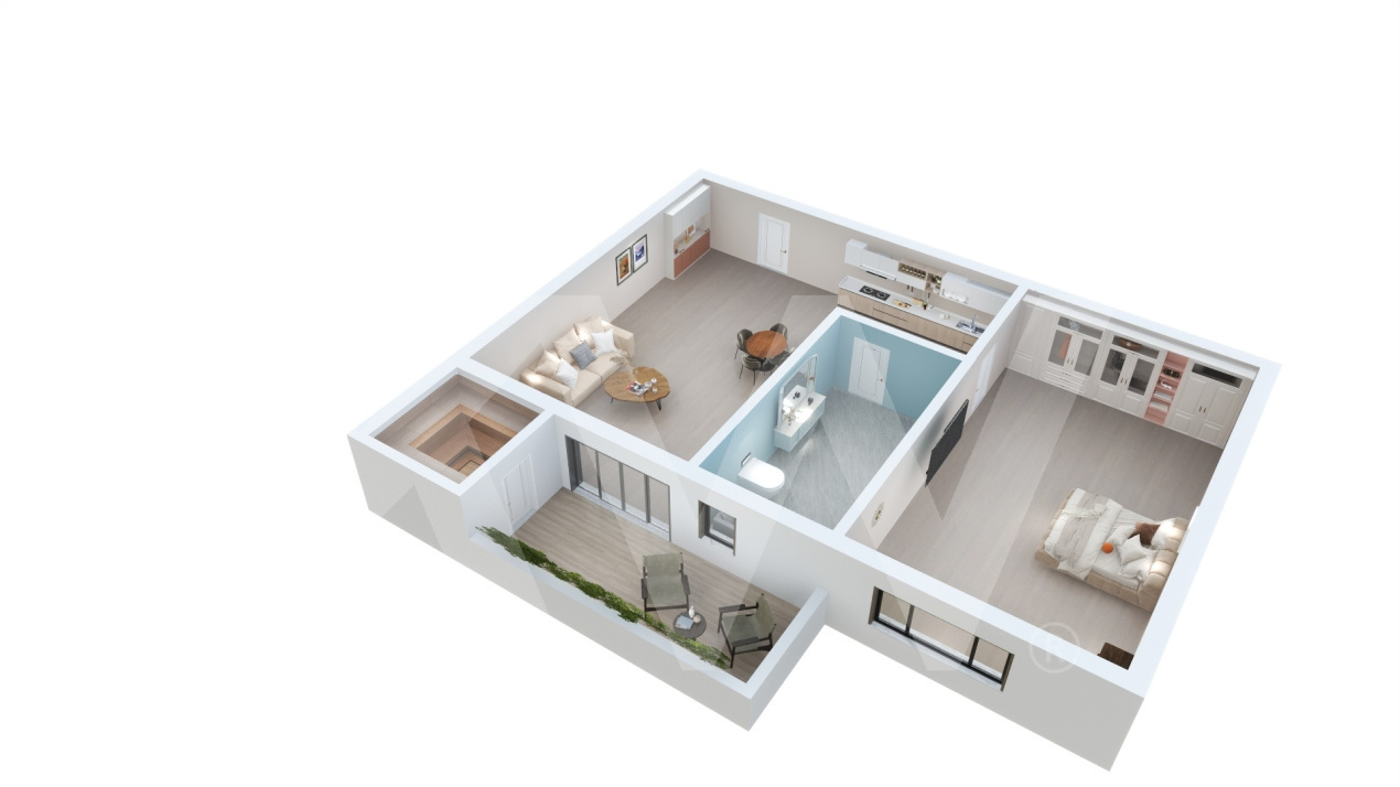 Apartament de vanzare in Sibiu - 2 camere - bloc nou, cu lift