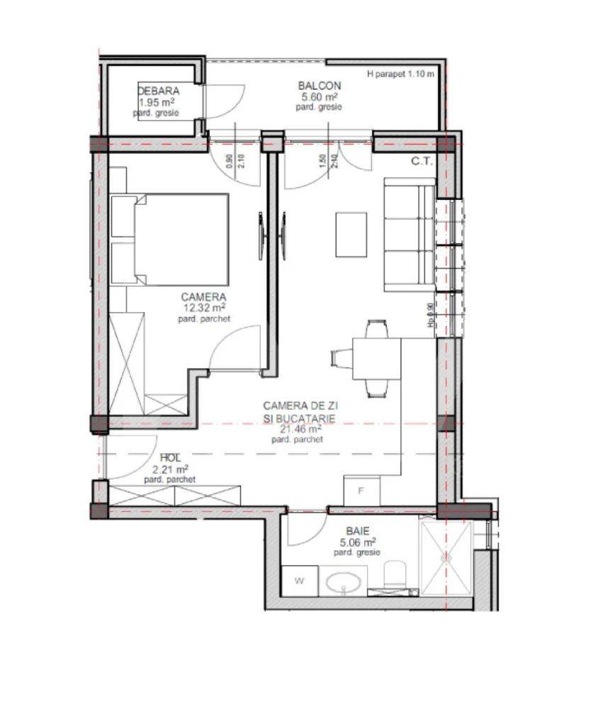 Apartament de vanzare in Sibiu - 2 camere - bloc nou, cu lift - Apartament de vânzare în Sibiu – 2 camere, bloc nou cu lift, zona Lacul lui Binder

Se oferă spre vânzare un apartament modern cu 2 camere, situat intr-un bloc nou cu lift, în apropierea Lacului lui Binder – una dintre cele mai căutate și dinamice zone rezidențiale din Sibiu.

Caracteristici principale:
- Suprafață utilă de 43 mp  
- Balcon generos de 5,6 mp, cu spațiu de depozitare  
- Finisat la cheie  
- Încălzire în pardoseală  
- Geam la baie  
- Loc de parcare inclus în preț  
- Acces facil către centrul orașului (1,7 km până în Piața Mare) și autostradă (1 km)

Avantaje suplimentare:
- Bloc nou, cu lift și acces amenajat  
- Posibilitatea achiziționării unui loc de parcare suplimentar (5.000 euro + TVA)

Modalități de plată:
- Surse proprii  
- Credit bancar (avans minim 50%)

Acest apartament reprezintă o alegere inspirată pentru locuit sau investiție, într-o zonă aflată în plină dezvoltare. suna acum pentru a stabili o vizionare!