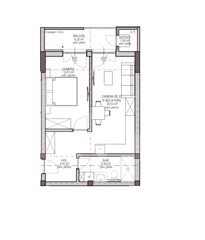 Apartament de vanzare in Sibiu - 2 camere - bloc nou, cu lift - Apartament de vânzare în Sibiu – 2 camere, bloc nou cu lift, zona Lacul lui Binder

Se oferă spre vânzare un apartament modern cu 2 camere, situat intr-un bloc nou cu lift, în apropierea Lacului lui Binder – una dintre cele mai căutate și dinamice zone rezidențiale din Sibiu.

Caracteristici principale:
- Suprafață utilă de 43,63 mp  
- Balcon generos de 6,23 mp, cu spațiu de depozitare  
- Finisat la cheie  
- Încălzire în pardoseală  
- Geam la baie  
- Loc de parcare inclus în preț  
- Acces facil către centrul orașului (1,7 km până în Piața Mare) și autostradă (1 km)

Avantaje suplimentare:
- Bloc nou, cu lift și acces amenajat  
- Posibilitatea achiziționării unui loc de parcare suplimentar (5.000 euro + TVA)

Modalități de plată:
- Surse proprii  
- Credit bancar (avans minim 50%)

Acest apartament reprezintă o alegere inspirată pentru locuit sau investiție, într-o zonă aflată în plină dezvoltare. suna acum pentru a stabili o vizionare!