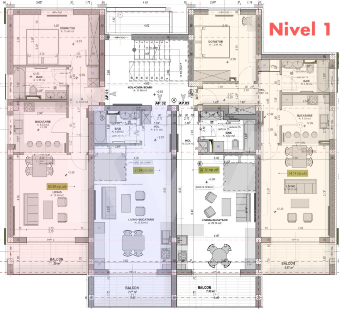 Apart. cu 2 cam. pe două nivele, cu logie. Vilă design modern în Cristian-Sibiu