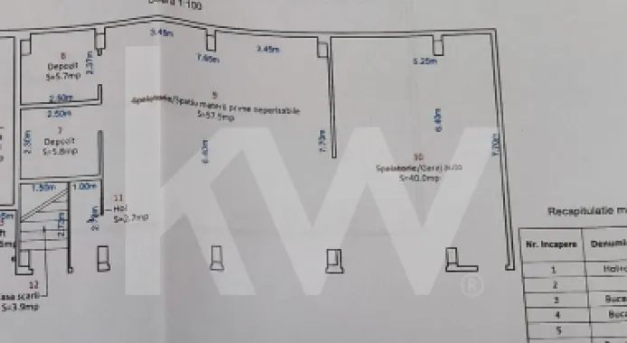 Spațiu comercial, depozitare 250 mp, parter + mezanin, Sibiu