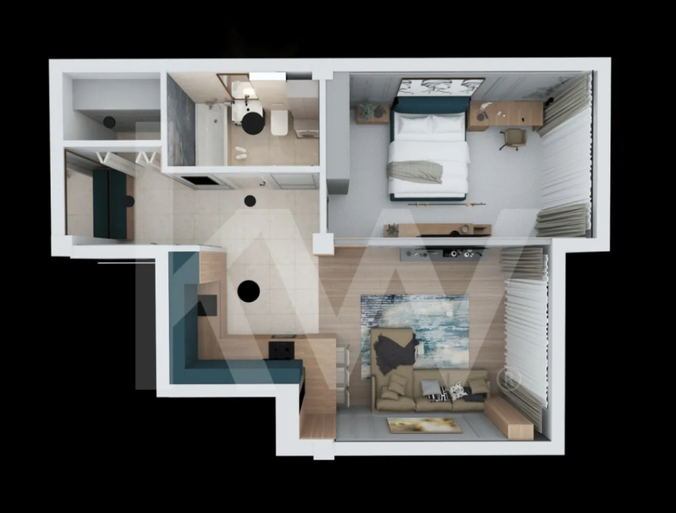 Apartament 2 camere 61,34 mp - Apartament 2 camere , locul unde spatiul intalneste sufletul 
Descopera un apartament care ofera un adevărat sentiment de „acasă”. 
Cu o suprafață de 61.34 mp utili, spațiul se deschide armonios într-un living cu bucătărie de 25.33 mp, perfect pentru momente împărtășite și povești spuse seara.
Dormitorul generos de 16.13 mp este gândit ca un colț de liniște, unde ziua se termină în tihnă. Baia de 4.72 mp, holul larg (7.93 mp) și spațiul de depozitare (2.30 mp) adaugă funcționalitate fără să diminueze căldura locului.
Balconul de aproape 5 mp aduce lumina naturală și un respiro zilnic, doar al tău.