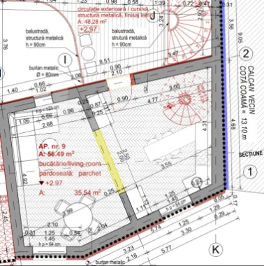 Apartament 2 camere | Et 1+ M | Curte si Terasa | ULTRACENTRAL