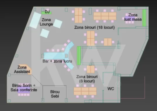 Spatii birouri de inchiriat coworking utilitati incluse Arhitectilor