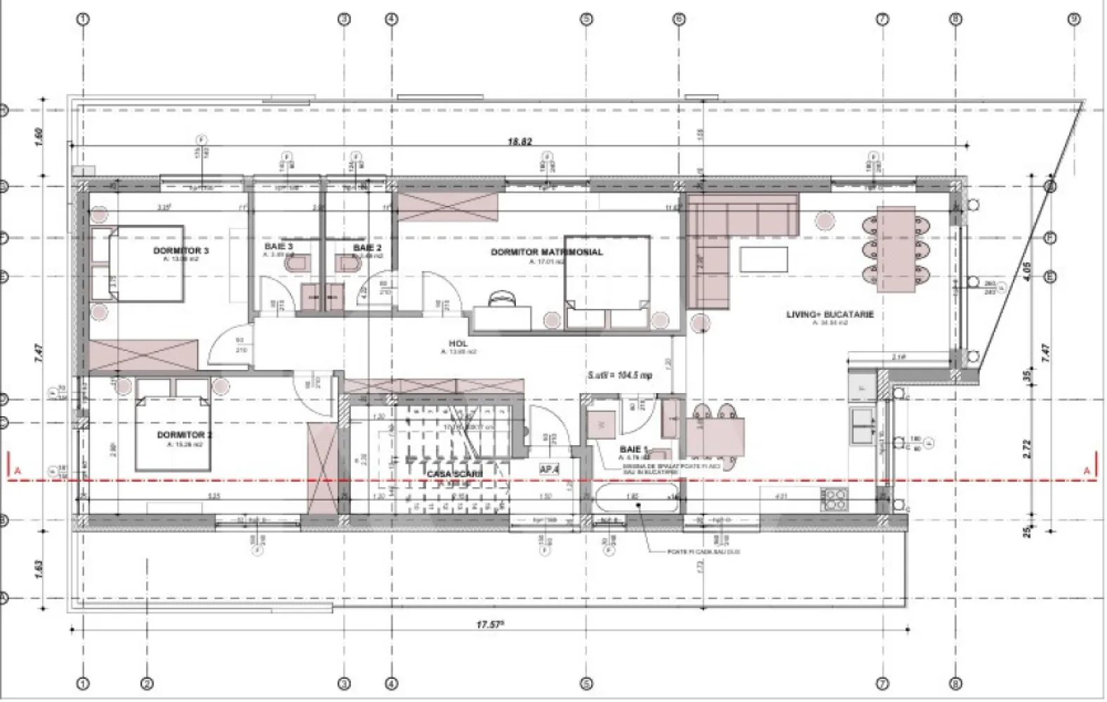 Penthouse 4 camere etaj 2 un apartament cu terasa zona Arhitectilor - De cat timp cauti un apartament premium - un PENTHOUSE - ultimul nivel doar pentru tine, ultrafinisat, care sa iti ofere tot confortul de care ai nevoie.
Te-ai gandit cum ar fi sa locuiesti intr-un apartament de 4 camere, apartament la etajul 2, etaj retras cu terasa de 64mp, finisaje de lux si dotari de ultima generatie.

Ce ar insemna pentru tine sa te bucuri de:

Confort termic maxim datorita izolatiei cu vata bazaltica.
O atmosfera linistita si relaxanta, datorita geamurilor premium cu 3 foi de sticla si 3 garnituri.
Siguranta deplina pentru familia ta, asigurata de un sistem de supraveghere video non-stop.
Un design modern si elegant, pus in valoare de balustradele din sticla securizata si finisaje premium.
Un loc de parcare inclus in pret, astfel incat sa scapi de grija gasirii unui loc liber.

Apartamentul va fi predat complet finisat, astfel incat sa te poti muta fara griji. In plus, incalzirea in pardoseala si centrala termica Bosch in condensare iti ofera un confort termic superior si un consum redus de energie.

Acest apartament se afla la parter si are o suprafata de 104,5 mp utili, completat de o terasa de 64mp, perfecta pentru momentele de relaxare in aer liber.

Este acest PENTHOUSE ceea ce cauti? Contacteaza-ne pentru a afla mai multe detalii!
