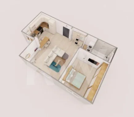 Apartament spatios - 2 camere - 60 mp utili - Rahovei