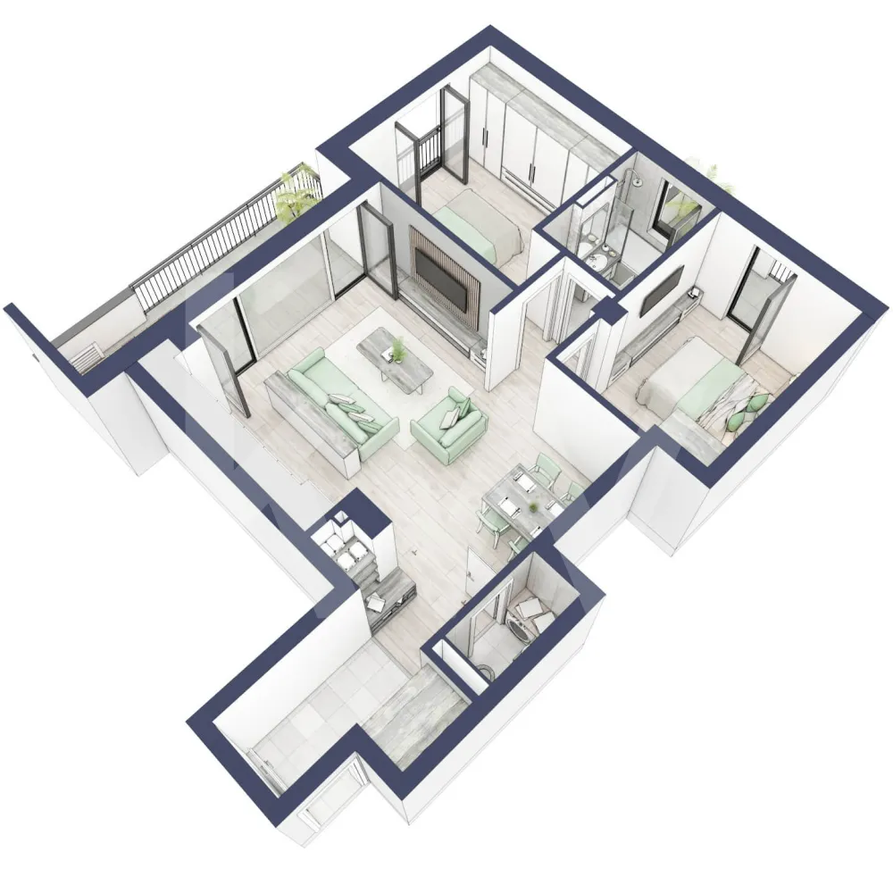 Apartament 3 camere, etaj 2, intabulare vara 2026 - Ești dornic/ă să faci o schimbare importantă în viața ta?

Fie că te gândești să iți schimbi domiciliul sau te afli la început de drum, îți propunem un imobil pentru un stil de viață modern, pe măsura așteptărilor tale.
Unde? Într-un ansamblu rezidențial demn de secolul XXI.

Compartimentare apartament:
Bucatarie + Living - 28,2 m²
Dormitor - 13,2 m²
Dormitor 2 - 11,2 m²
Baie - 4,6 m²
Baie 2 (WC) - 1,9 m²
Hol - 6,5 m²
Sas - 2,4 m²
Suprafata balcon - 11,8 + 3,3 m²

Apartamentul se predă la alb cu:
- prize și întrerupătoare 
- centrală termică Viessmann
- cronotermostat în fiecare cameră
- încălzire în pardoseală
- rulouri electrice la dormitoare.

Situată ​​în Zona Turnișor din Sibiu, viitoarea ta casă vine la pachet cu următoarele beneficii:
- spații verzi, zone de agrement, zone de fitness;
- loc pentru sport în aer liber, loc de joacă pentru copii; loc pentru grătar în apropierea pârâului;
- siguranță: bariere de intrare pentru a limita accesul doar la viitori proprietari în cadrul ansamblului;
- 2 căi de acces: una pe partea de Vest cu ajungere rapidă în zona Industială, Aeroport și autostradă și încă una pe Str. Ogorului către centrul orașului Sibiu;
- stand de biciclete;
- parcare subterană/supraterana
- posibilitate încărcare mașini electrice (în parcarea subterană);

Apartamentul despre care îți vorbesc are o suprafață utilă de 47,1 m², cu un balcon de 10,3 m² se predă la alb cu:
- prize și întrerupătoare 
- centrală termică Viessmann
- cronotermostat în fiecare cameră
- încălzire în pardoseală
- rulouri electrice la dormitoare.

 Modalitati de predare:
Preț: € 169.279 cu 21% TVA inclus. (intabulare vara 2026)
Apartamentul se vinde în stadiul de “alb avansat”.


Randările sunt doar niște exemple și pot fi diferite față de realitate. Nu răspundem pentru diferențele apărute.

Locurile de parcare sunt contra-cost și pot fi în parcarea supraterană (€ 5.084/loc de parcare) sau la subsol (€ 10.168/loc de parcare).
Modalități de plată: cash și credit ipotecar cu avans minim de 15%.

Așadar îți pune la dispoziţie o Asociaţie de Proprietari bine gestionată care se ocupă şi de întreţinerea clădirilor şi a spaţiilor verzi, pentru un aspect curat, modern, adecvat.

Informatii certificat energetic conform proiect:
a) clasa energetica B;
b) consumul total specific de energie primara: 126.00 kWh/m2an;
c) indicele de emisii echivalent CO_2: 26 kgCO2/m2an;
d) consum total specific de energie din surse regenerabile: 0 kWh/m2an.

Ce spui, ne vedem să-ți prezint în detaliu acest ansamblu?
Dacă da, contactează-mă la numărul afișat!