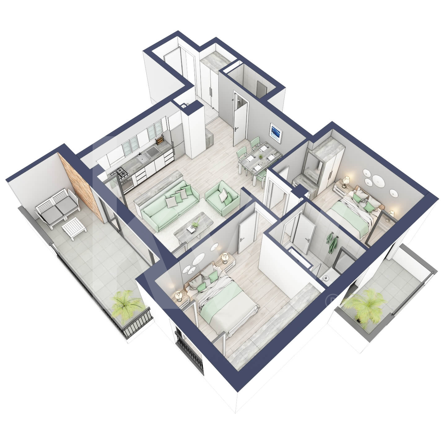 Apartament 3 camere, etaj 1, intabulare vara 2026