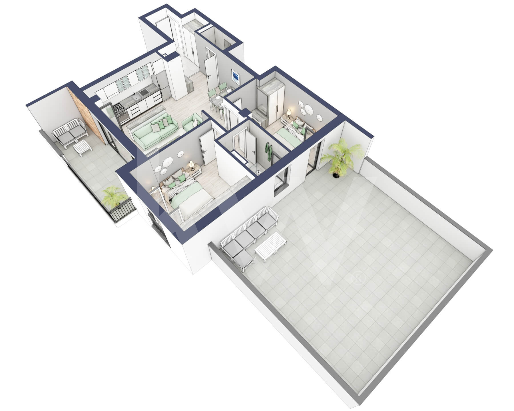 Apartament 3 camere, etaj 1, intabulare vara 2026