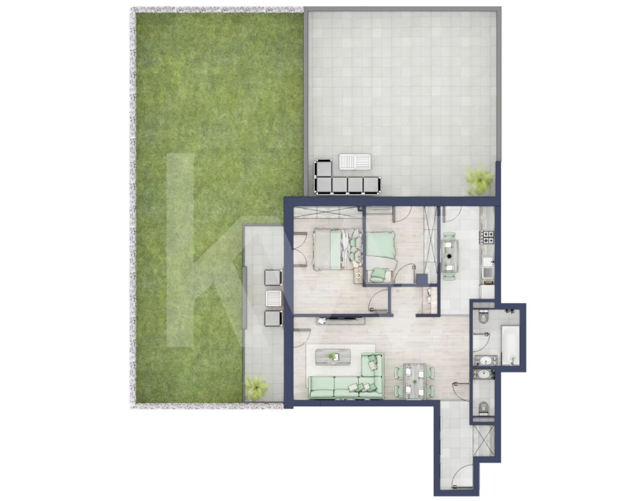 Apartament 3 camere, Parter, intabulare vara 2026